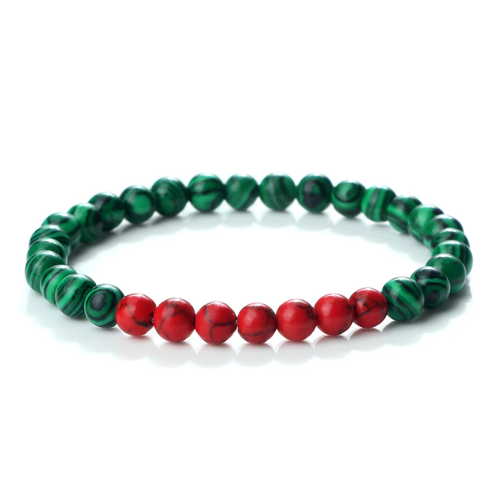 Bracelet Perles Bleu Blanc Rouge