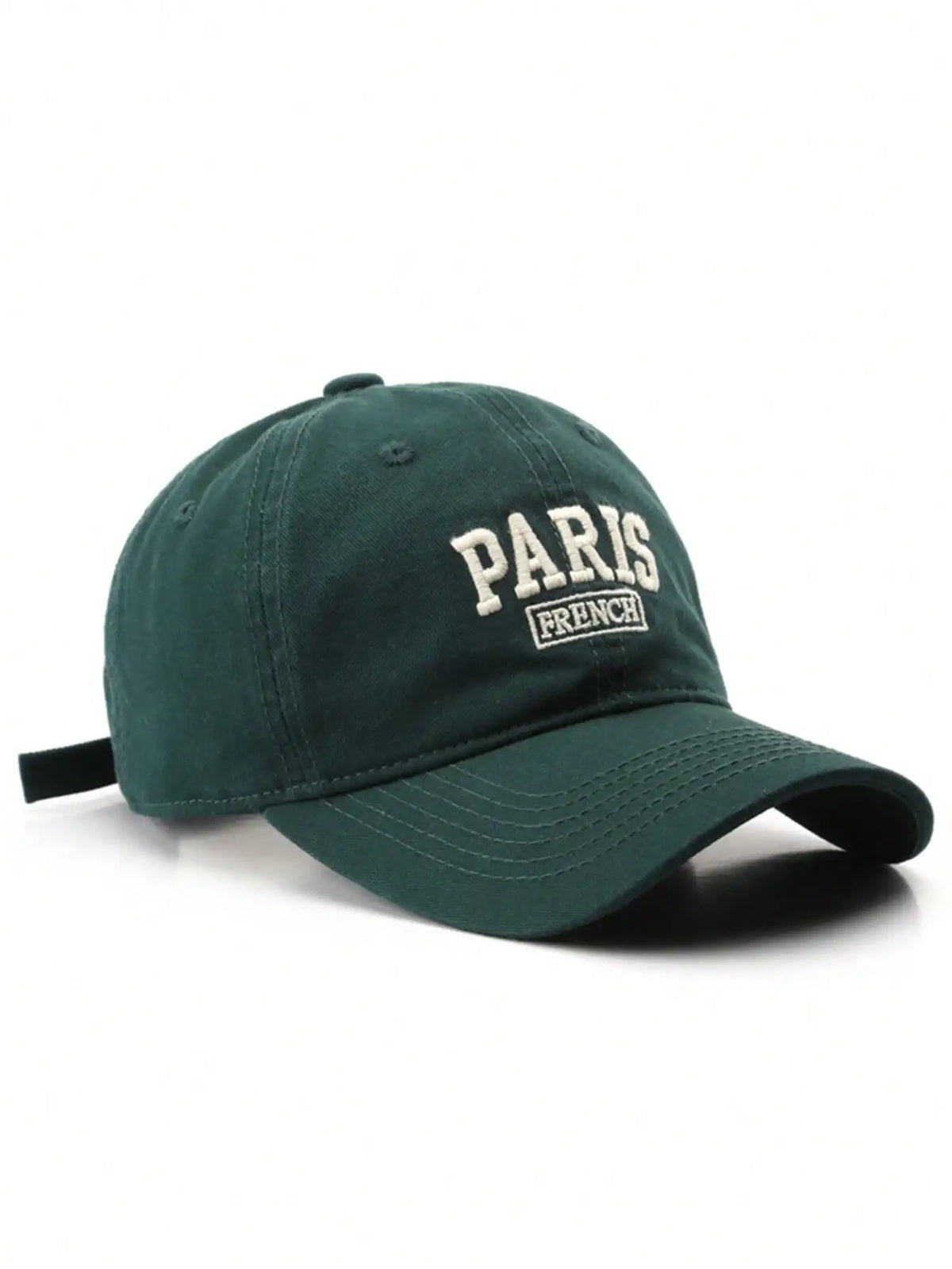 Casquette Paris en coton brodée Style vintage unisexe.