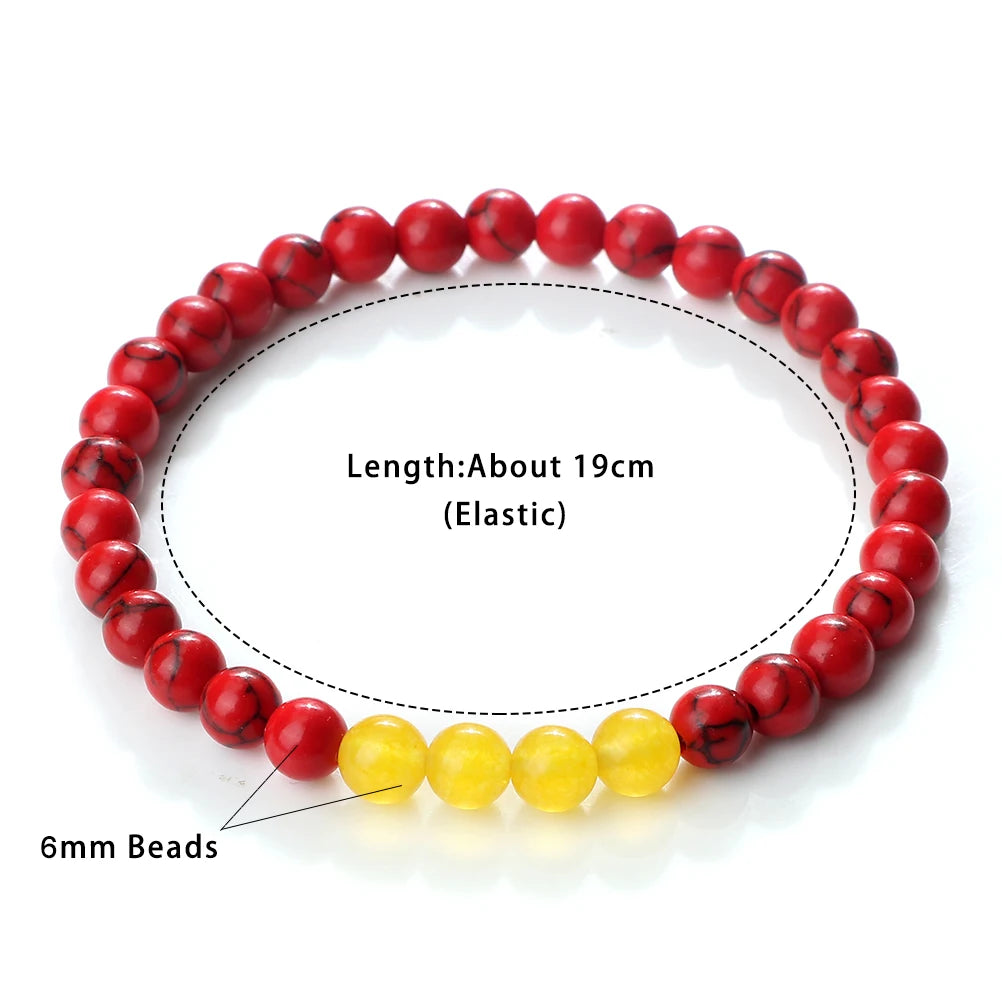 Bracelet Perles Bleu Blanc Rouge