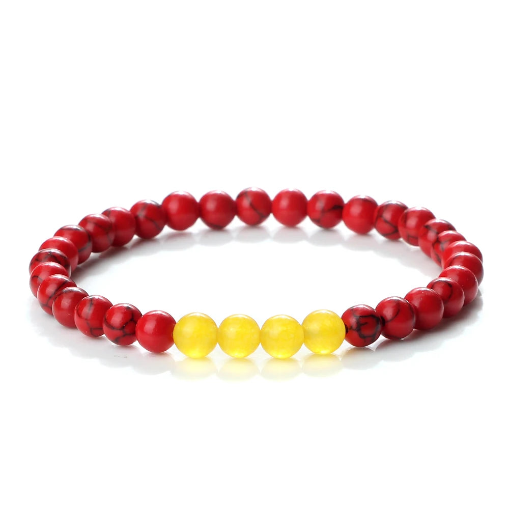 Bracelet Perles Bleu Blanc Rouge