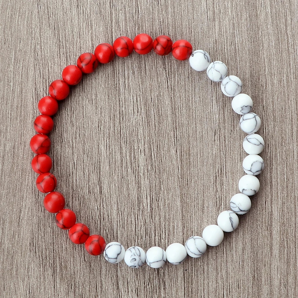 Bracelet Perles Bleu Blanc Rouge